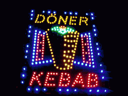 Döner- Kebab LED Leucht reklame Anzeige tafel