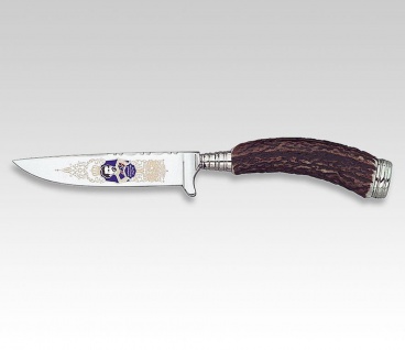 Linder Trachtenmesser 10 cm Klinge aus 420 Stahl, rostfrei, echtem Hirschhorn aus Solingen