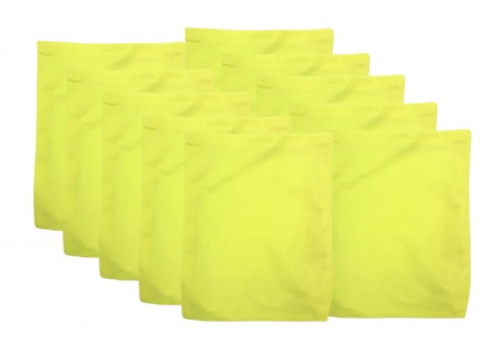 10 Warnwesten-Taschen gelb Sicherheitsweste Unfallweste Pannenweste Stofftasche