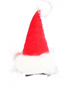 Mini-Weihnachtsmütze mit Haarspange Nikolausmütze Weihnachtsdeko Kopfschmuck