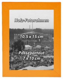Holz-Fotorahmen 10, 5x15cm 2er Pack orange