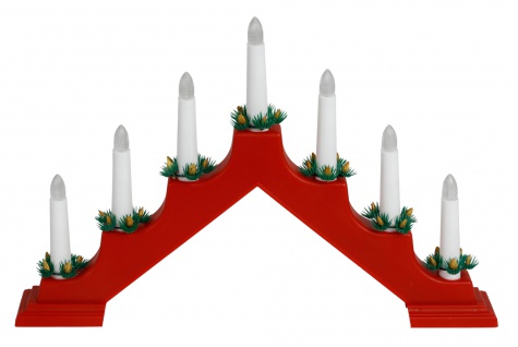 LED Schwibbogen rot weiß Lichterbogen Schwedenleuchter Fenster-Weihnachtsdeko 4