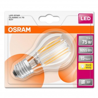 6x Osram Klassik LED E27 Glühbirne 75 Watt Lampen Licht Beleuchtung Leuchtmittel - Vorschau 3