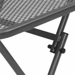 Café Latte Tisch 60x60x72 cm Gestell Stahl eisengrau, Tischplatte Streckmetall eisengrau Elotherm beschichtet - Vorschau 5