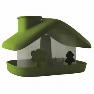 Vogelfutterhaus " Domek" grün 21x16x15 cm, Kunststoff