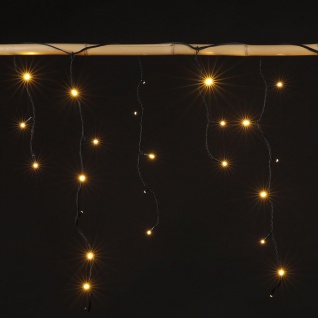 LED Lichtervorhang 3, 5m warmweiß Lichterkette Weihnachtensdeko Aussenbeleuchtung