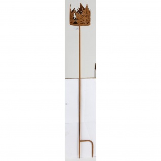 Gartenstecker Kerzenhalter Blätter 102cm Dekoration Erdspieß Stab Figur Metall