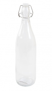 Drahtbügelflasche 1 Liter Glasflasche Wasserflasche Trinkflasche Bügelflasche