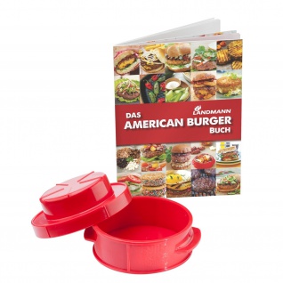 Landmann Selection American Burger Set Burgerpresse 2in1 inkl Rezeptbuch