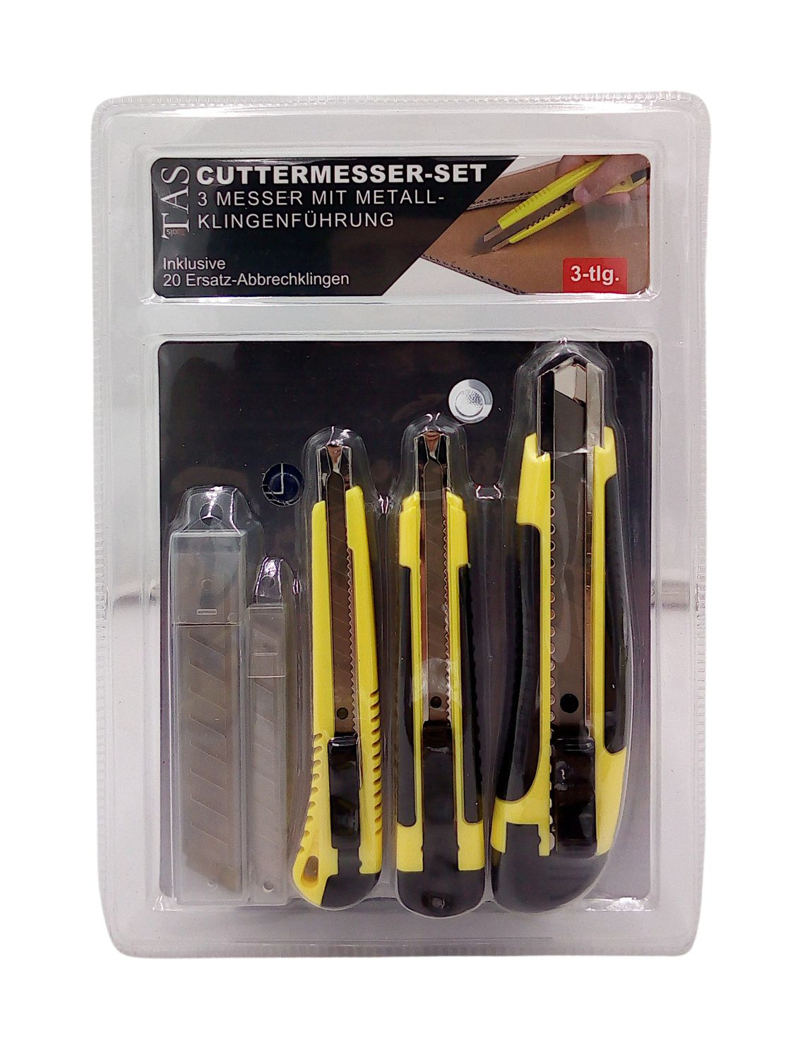 20 Abbrechklingen Garten & Heimwerken Baumarkt Werkzeuge Handwerkzeuge Schnitzmesser Cuttermesser 3er-Set 