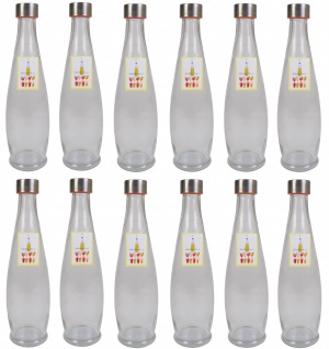12x Glasflasche 1L mit Schraubdeckel Flasche Schraubverschluss Saft Most Flasche