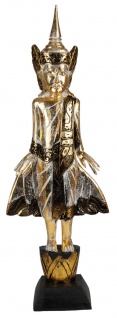 Buddha gold 100cm Dekofigur Skulptur Holzfigur Buddhafigur Statue Thailand
