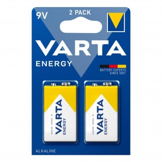 10x Varta Energy Batterien 2er Alkaline E-Block 9 V Industrial Universal Strom