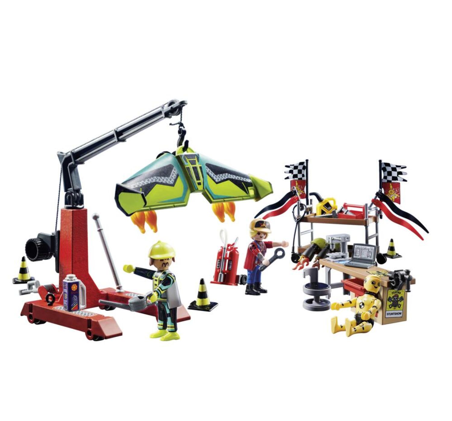 Playmobil Air Stuntshow Servicestation Figuren 85er Set Zubehör Kinder Spielzeug