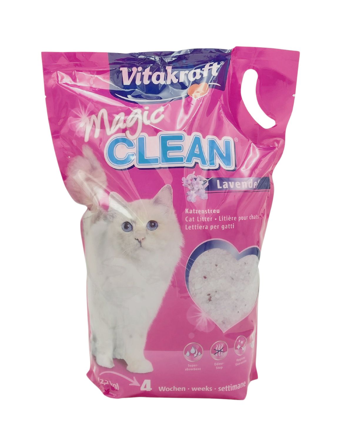 6x Vitakraft Magic CLEAN Katzenstreu 5L Lavendelduft Haustierstreu Einstreu