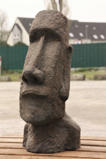 Osterinsel Kopf 63 Cm Hoch Figur Steinguss Moai Dekoration Neu Frostfest Ja-009 1
