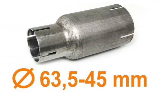 Edelstahl Auspuff Rohr Reduzierstück Verbindung Adapter 63, 5mm auf 55mm