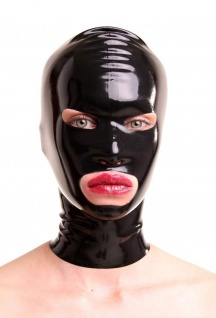 Anita Berg - Latex Zip-Maske mit ovalen Öffnungen
