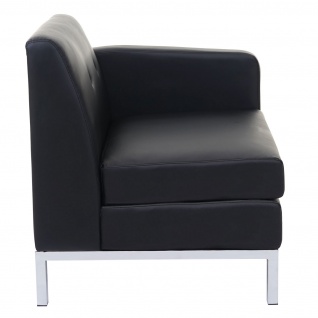 Sessel HWC-C19, Modular-Sofa Seitenteil rechts mit Armlehne, erweiterbar Kunstleder ~ schwarz 2