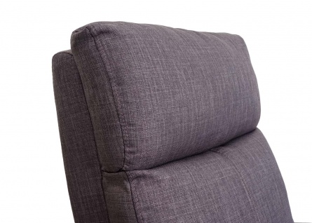 Fernsehsessel HWC-F76, Relaxsessel Sessel Liegesessel, Liegefunktion verstellbar Stoff/Textil ~ grau-braun 5