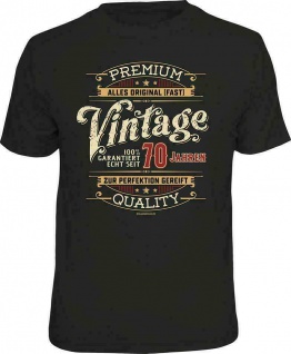 Geburtstag T-Shirt - 100% Premium Vintage seit 70 Jahren Fun Shirt Geschenk
