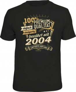 Geburtstag T-Shirt -18 Jahre 100% Premium Qualität seit 2004 Fun Shirt Geschenk