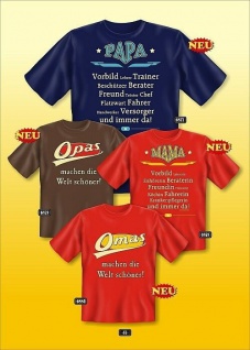 Fun Collection T-Shirt Familie Papa Mama Opa Oma Shirt Geschenk Auswahl bedruckt