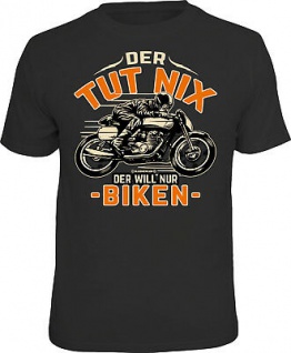 Herren Biker T-Shirt Der tut nix - nur biken Motorrad Bike Geschenk Shirt 3