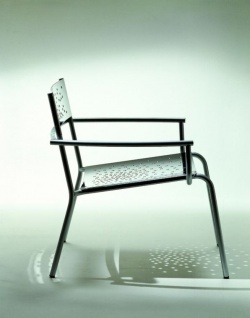 Tempesta hochwertiger Indoor Sessel aus Edelstahl 1.4016 verchromt
