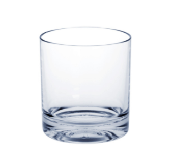 Whiskey-Glas SAN aus Kunststoff mit extra dicken Boden kaum von Glas zu unterscheiden