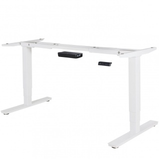 ® elektrisch höhenverstellbares Tischgestell weiß Gestell mit Memory Funktion | Schreibtischgestell stufenlos höhenverstellbar von 63 - 128 cm