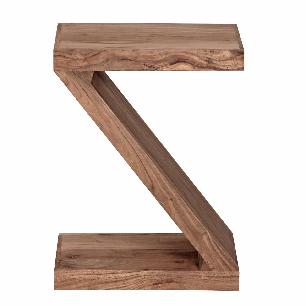 Beistelltisch MUMBAI Massivholz Akazie Z Cube 60cm hoch Wohnzimmer-Tisch Design braun Landhaus-Stil Couchtisch (2)