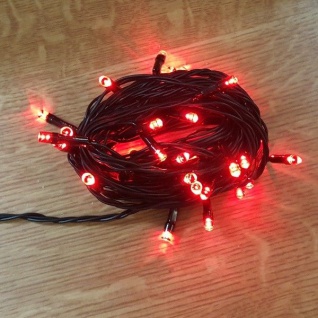 LED Lichterkette 40er 5m rot / schwarz innen 468-45