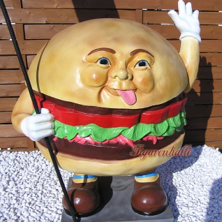 Hamburger Werbefigur Figur Werbeaufsteller Imbiss