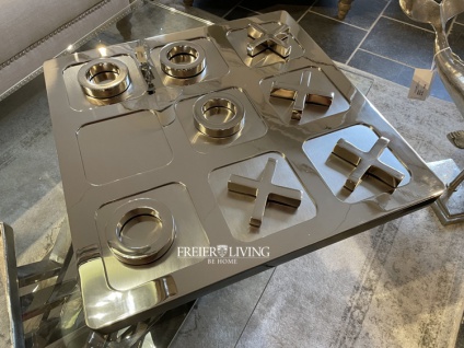 Aluminium Schachspiel edel Metall Luxus Deko Home Interiors Rivera