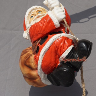 Weihnachtsmann am Seil Figur Statue kletternd Advent Nikolaus - Vorschau 4