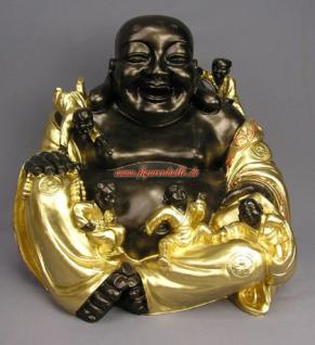 Buddha Glücks Dekoration Dekofigur Geld Figur Statue Deko Skulptur