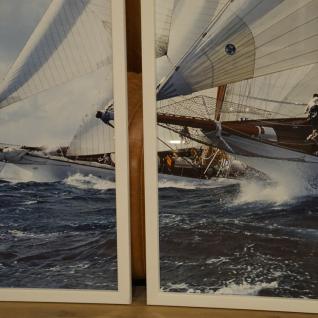 Wandbild 3er Set Maritim Segelyacht Segelschiff Nostalgie Antik Deko 2