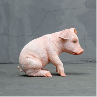 Schwein sitzend als Dekorations Figur Deko - Vorschau 3