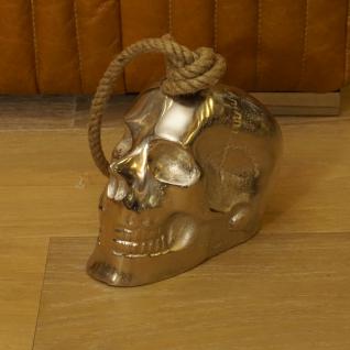 Totenkopf Skull Türstopper aus Aluminium Türhalter Deko