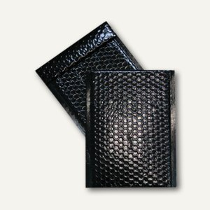 Geschenk-Luftpolstertaschen 170 x 245 mm, haftklebend, schwarz metallic, 200 St.