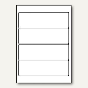 officio PC-Rückenschilder, selbstklebend, breit/kurz, weiß, 400 Etiketten