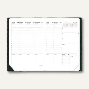 TRINOTE Terminkalender - 18 x 24 cm, 1 Woche/ 2 Seiten, IMPALA schwarz, 48066Q