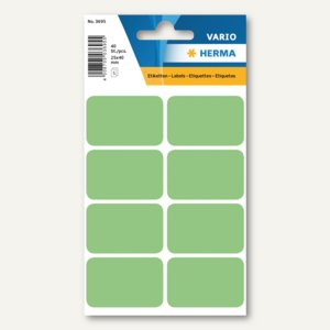 Herma Vielzweck-Etiketten, 25 x 40 mm, grün, 10 x 40 Stück, 3695