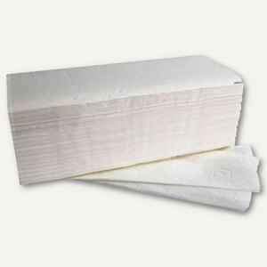 Handtuchpapier, V-Falz, 2-lagig, 250 x 330 mm, Zellstoff, hochweiß, 3.200 Blatt