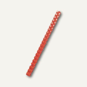 Kunststoffbinderücken A4, 21 Ringe, Ø 10 mm, 41-55 Blatt, rot, 100 Stück