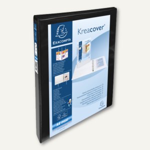 Präsentationsringbuch KreaCover - A4+, 4-Ringe Ø 15 mm, schwarz, 51840NE