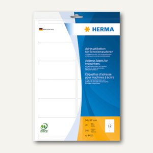 Herma Adress-Etiketten - Ecken abgerundet, 94 x 47 mm, 240 Stück, 4432