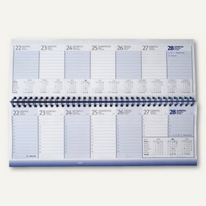 officio Tisch-Querkalender, 297 x 102 mm, 1 Woche/2 Seiten, blau, 911034