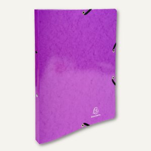 Ringbuch mit Gummizug A4, 2 Ringe, 20 mm Rücken, Karton 600 g/m², violett